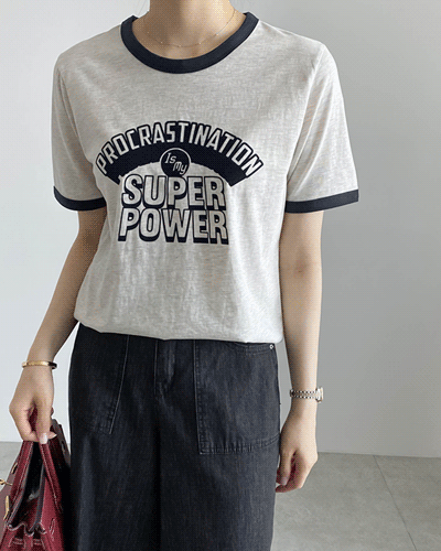 [쇼핑몰 이름]배색 후로킹 티셔츠(3C)
